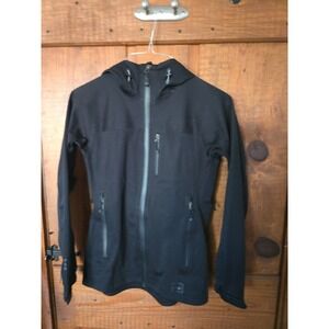 REI Co Op - Women's Black Hooded Full Zip Softshell Jacket XS Outdoor Activewear